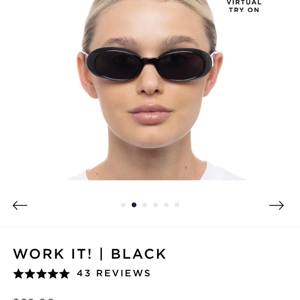 NWT LE SPECS Work It Oval Sunglasses